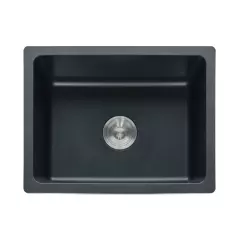 Évier simple 560 mm - granit noir - Kalmie