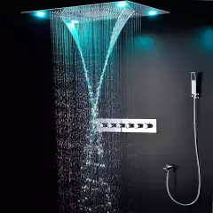 Ensemble de douche à effet pluie encastrable - Maca - (disponible en 2  couleurs)
